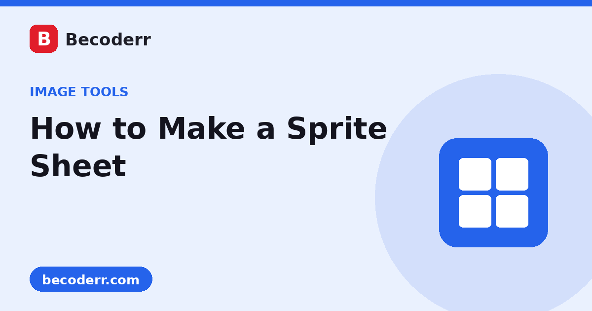 How to Make a Sprite Sheet from Separate Images