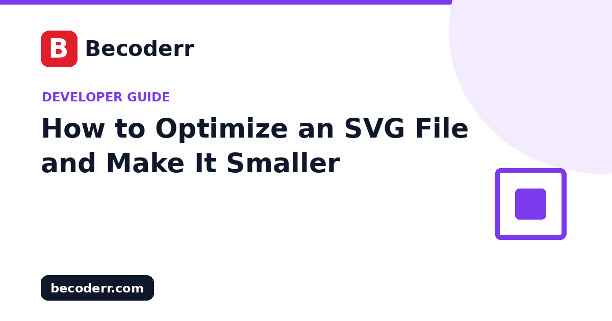 How to Optimize an SVG File and Make It Smaller