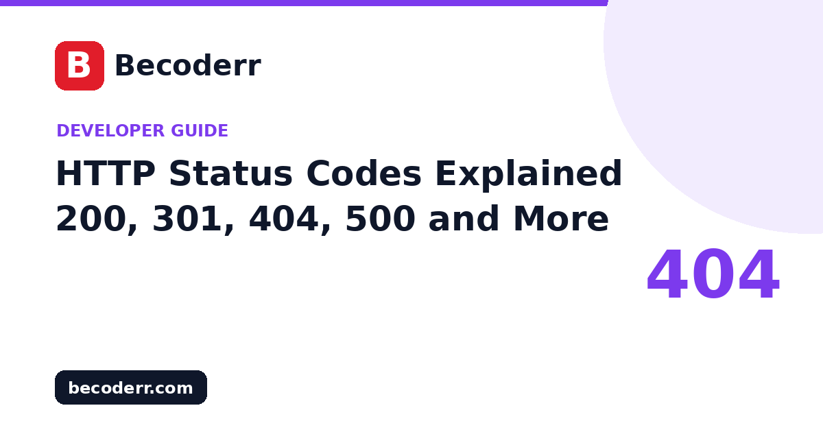 HTTP Status Codes Explained: 200, 301, 404, 500 and More