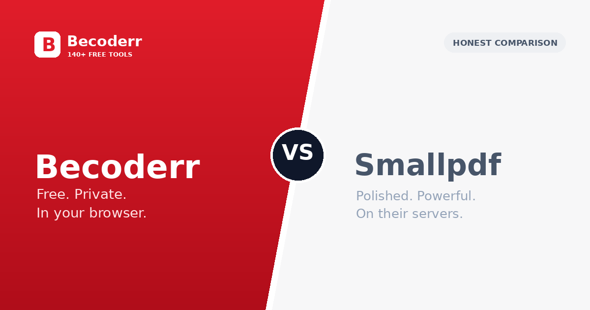 Smallpdf Alternative: Becoderr, Free and Private in Your Browser